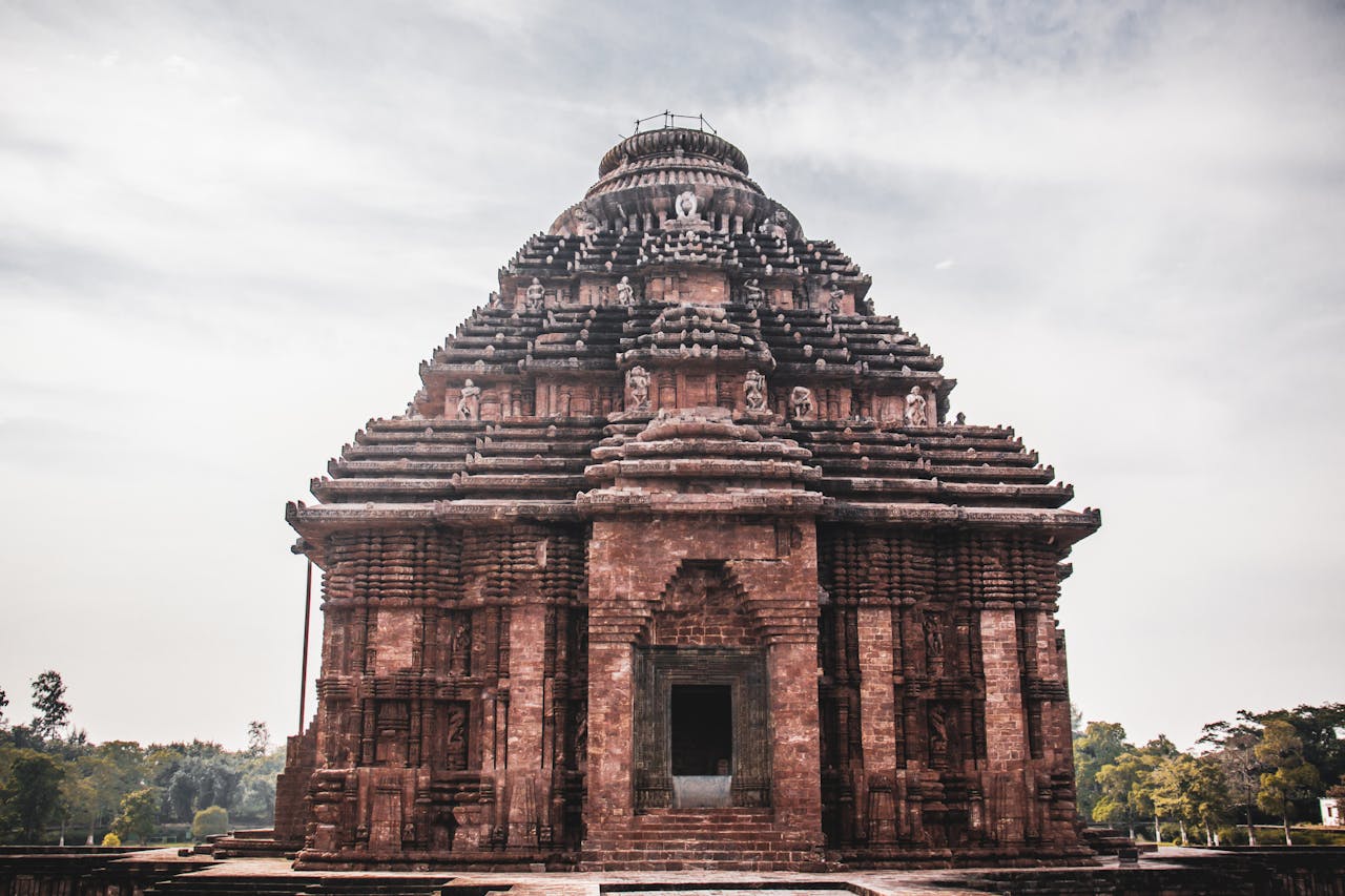 services-03 Beautiful view of the historic Konark Sun Temple in Odisha, India.